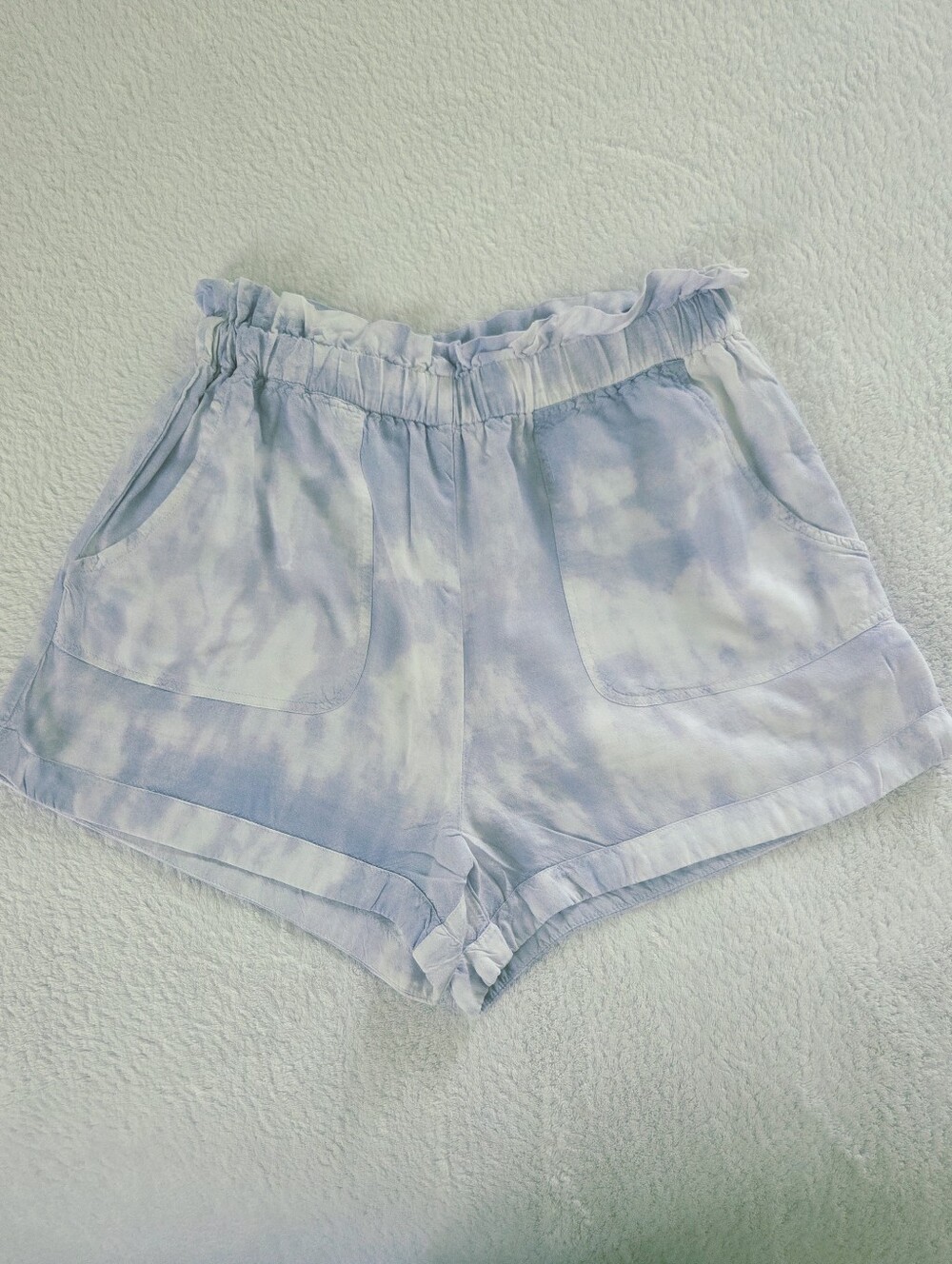 Abound ✨️ Women's Blue Tie-Dye High Waist Shorts Size S